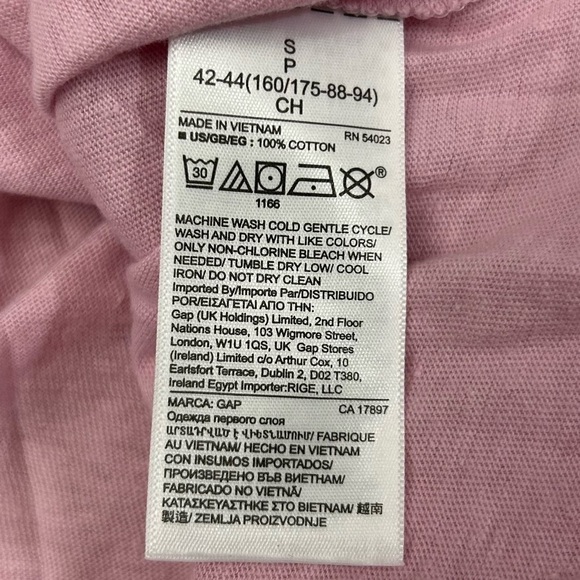 GAP Pink Puff Sleeve Jersey Knit Tee - Picture 4 of 5